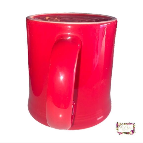 Fiesta Fiestaware Coffee Mug Scarlet Red HLC USA D Handle - Picture 13 of 13